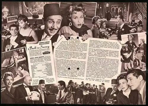 Filmprogramm IFB Nr. 2756, Ball im Savoy, Rudolf Prack, Nadja Tiller, Regie: Paul Martin