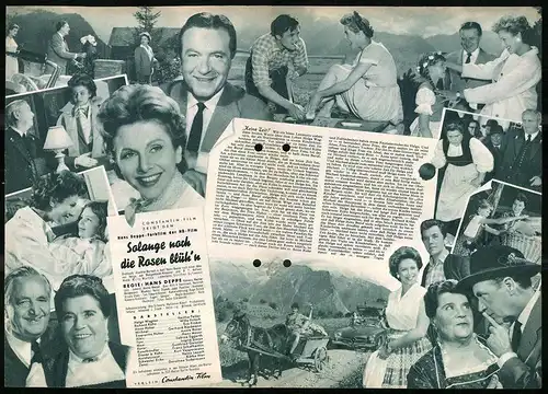 Filmprogramm IFB Nr. 3528, Solange noch die Rosen blüh`n, Hertha Feiler, Willy Fritsch, Eva Probst, Regie: Hans Deppe