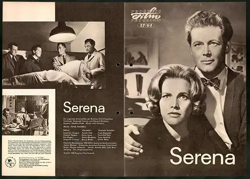 Filmprogramm PFP Nr. 57 /64, Serena, Patrick Holt, Emrys Jones, Honor Blackman, Regie: Peter Maxwell