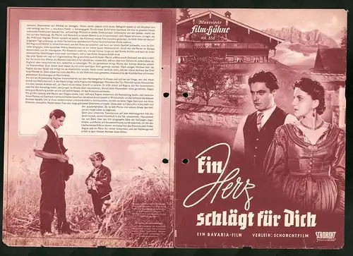 Filmprogramm IFB Nr. 358, Ein Herz schlägt für Dich, Rudolf Prack, Annelies Reinhold, Franz Loskarn, Regie: J. Stöckel