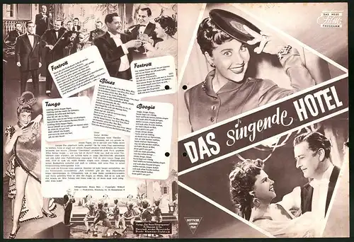 Filmprogramm DNF, Das singende Hotel, Hans Söhnker, Ursula Justin, Fita Benkhoff, Regie: Geza von Cziffra