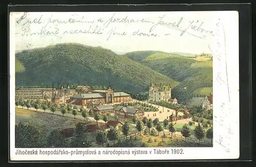 Künstler-AK Tabor, Jihoceska hospodarsko-Prumyslova a narodopisna vystava 1902, Ausstellung