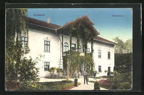 AK Csizfürdö, Blick auf das Sanatorium