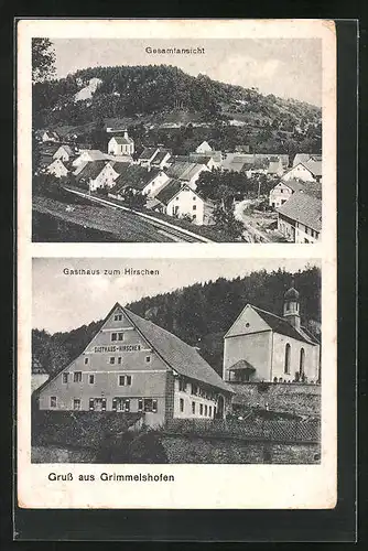 AK Grimmelshofen, Gasthaus zum Hirschen, Gesamtansicht