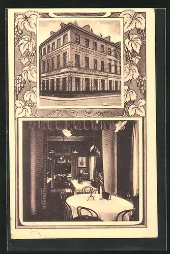 AK Düsseldorf, Wein-Restaurant zum Rosenkränzchen von J. Ambach, Altestadt No. 1