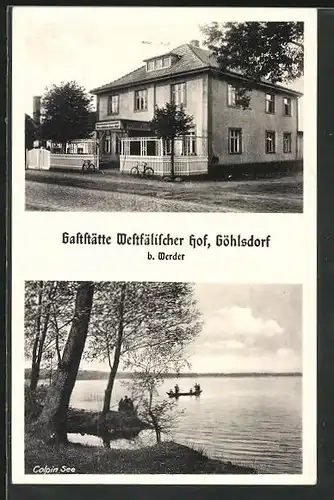 AK Göhlsdorf /Havel, Gasthaus Westfälischer Hof, Colpin See