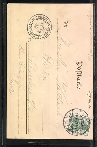 Künstler-AK Reserve Inf.-Regt. No. 100 hat noch 200 Tage