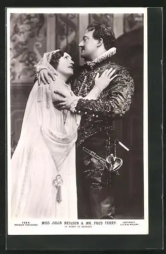 AK Schauspielerin Miss Julia Neilson und Schauspieler Mr. Fred Terry in Henry of Navarre
