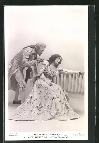 AK Schauspielerin Miss Julia Neilson und Schauspieler Mr. Fred Terry als Lady Blakeney und Sir Percy Blakeney