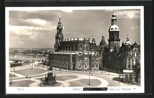 Foto-AK Walter Hahn, Dresden, Nr. 5125: Dresden, Schloss und Hofkirche