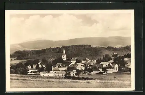 AK Stachy-Sumava, Ortsansicht aus der Vogelschau