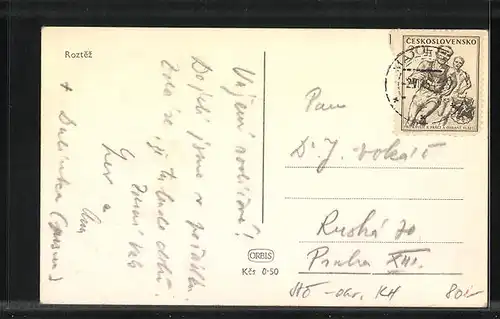 AK Roztez, Blick zum Schloss