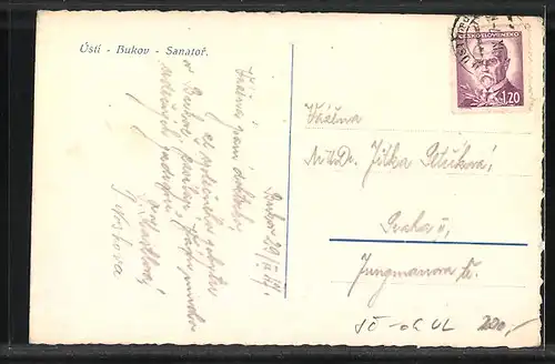 AK Aussig / Usti, Bukov-Sanator