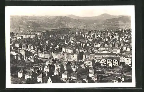 AK Aussig / Usti - Klise, Ortsansicht aus der Vogelschau