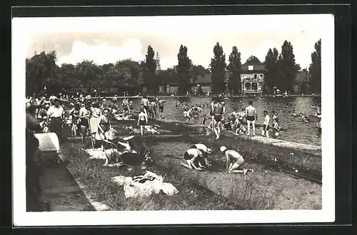 AK Teplitz Schönau / Teplice, Koupaliste na Angru