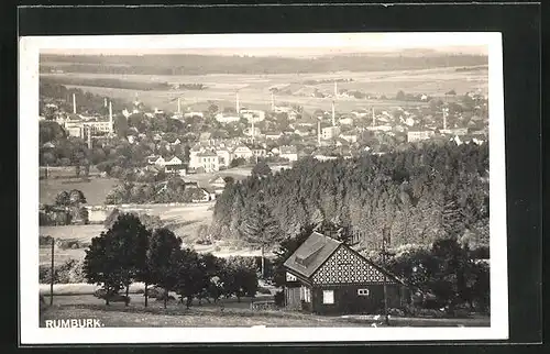 AK Rumburg / Rumburk, Totalansicht aus der Vogelschau