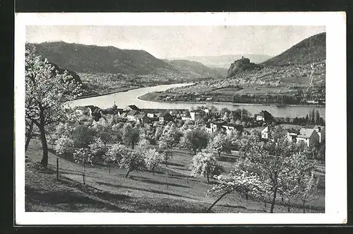 AK Aussig / Usti - Vanov, Panorama aus der Vogelschau