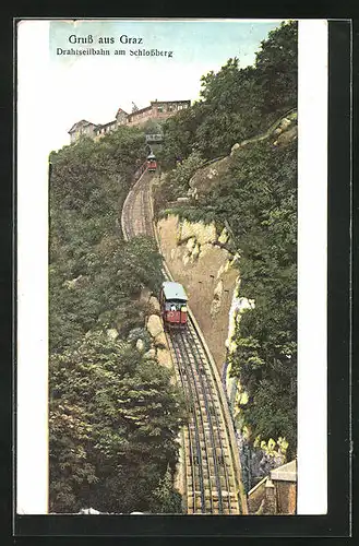 AK Graz, Drahtseilbahn am Schlossberg