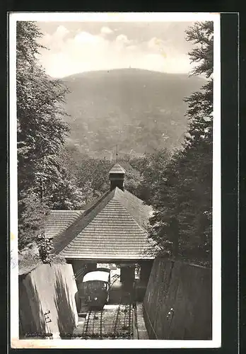 AK Karlsbad, Station der Bergbahn