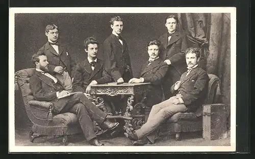 AK Masaryk v Lipsku mezi kolegy-studenty 1874