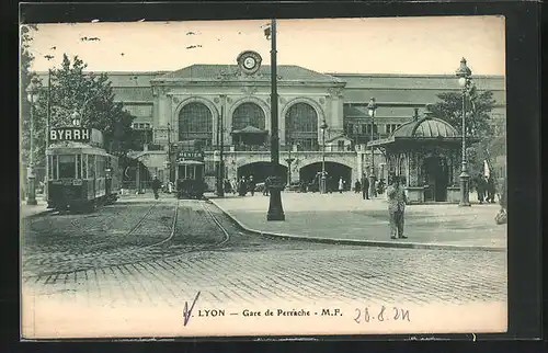 AK Lyon, Gare de Perrache, Bahnhof