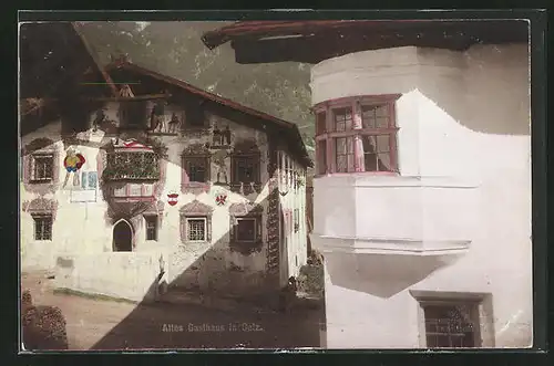 Foto-AK Fritz Gratl: Oetz, Altes Gasthaus