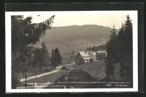 AK Lewona /Sumava, Einfahrt zum Bahnhof