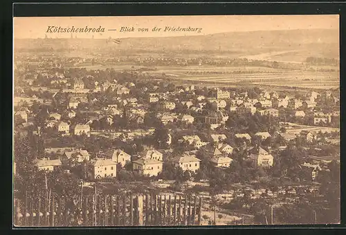 AK Kötzschenbroda, Blick von der Friedensburg