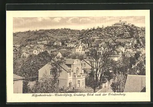 AK Kötzschenbroda-Niederlössnitz, Gradsteg - Blick nach der Friedensburg