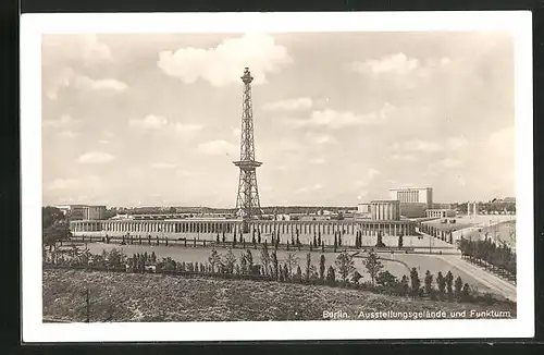 AK Berlin-Charlottenburg, Ausstellungsgelände und Funkturm