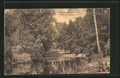 AK Berlin-Steglitz, Partie im Stadtpark