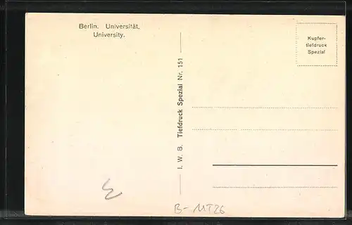 AK Berlin, Universität aus der Vogelschau