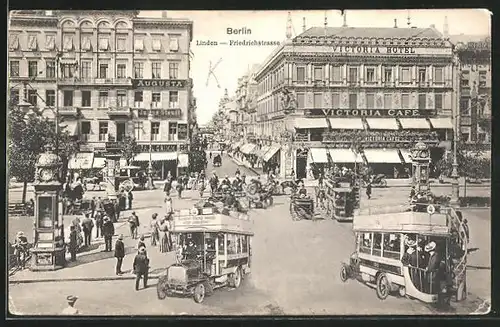 AK Berlin, Unter den Linden, Ecke Friedrichstrasse