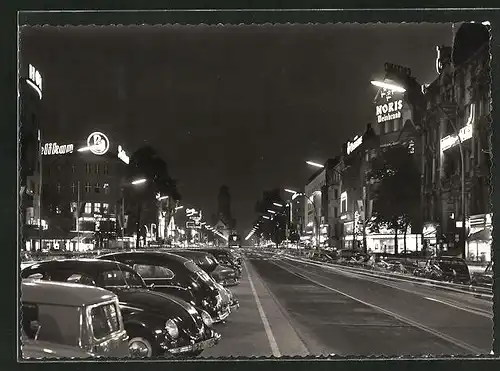 AK Berlin-Charlottenburg, Kurfürstendamm bei Nacht