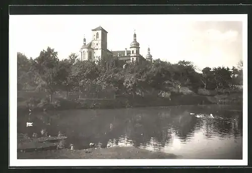 AK Kostelec nad Cernými lesy, Blick zum Schloss