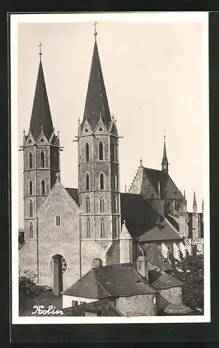 AK Kolin, Blick zur Kirche