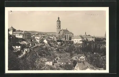 AK Kuttenberg / Kutna Hora, Ortsansicht aus der Vogelschau