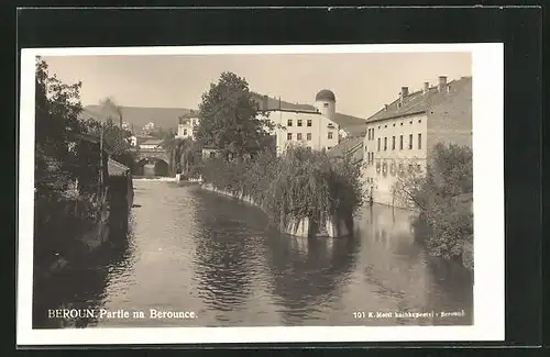 AK Beraun / Beroun, Partie am Wasser