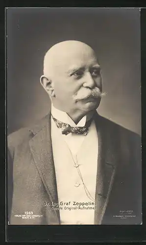 AK Zeppelin, Portrait des Dr. Ing. Graf Zeppelin