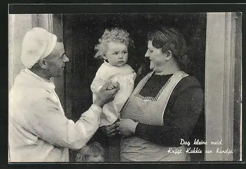 AK Koch, kleines Mädchen auf Mutters Arm