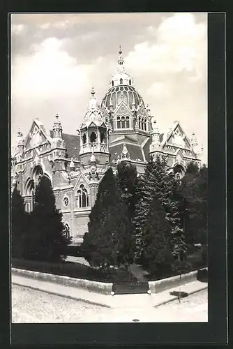 AK Szeged, Zsinagóga, Blick auf die Synagoge