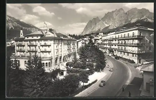 AK Cortina, Blick auf das Grand Hotel Savoia