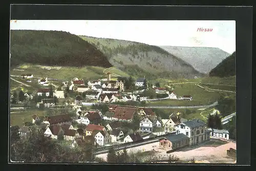 AK Hirsau, Panoramablick vom Berg