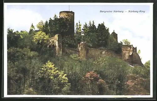 AK Nürburg / Eifel, Blick auf die Burgruine