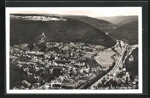 AK Bad Liebenzell / Schwarzwald, Panoramablick aus dem Flugzeug