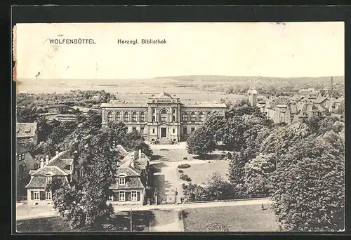 AK Wolfenbüttel, Blick auf die Herzogl. Bibliothek