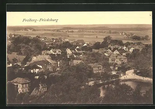 AK Freiberg-Friedeburg, Gesamtansicht aus der Vogelschau