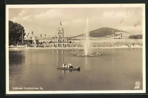 AK Grossschönau, Blick zum Volksbad