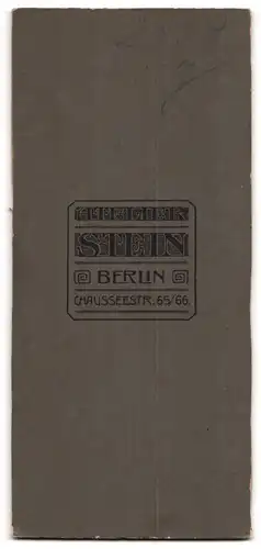 Fotografie Stein, Berlin, Chausseestrasse 65 /66, Junge Frau im taillierten Kleid