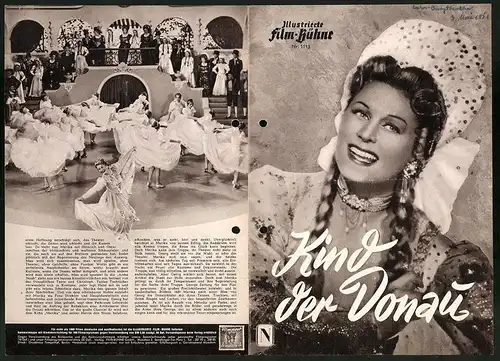 Filmprogramm IFB Nr. 1113, Kind der Donau, Marika Rökk, Fred Liewehr, Anni Rosar, Regie: Georg Jacoby